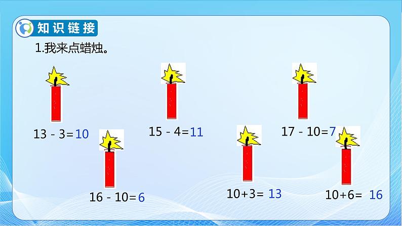 【核心素养】苏教版数学一年级下册-3.3 整十数加一位数及相应的减法（教学课件）06