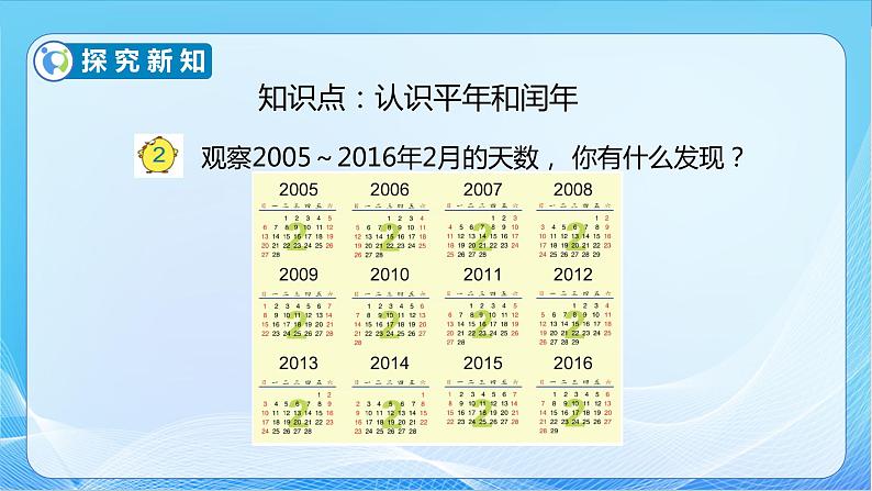 【核心素养】苏教版数学三年级下册-5.2 认识平年、闰年（教学课件）08