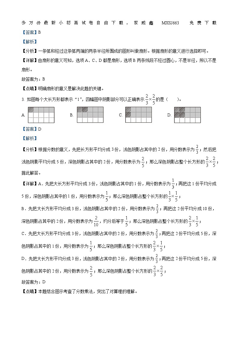 2023-2024学年湖北省咸宁市嘉鱼县、赤壁市、崇阳县人教版六年级上册期末测试数学试卷（）第2页
