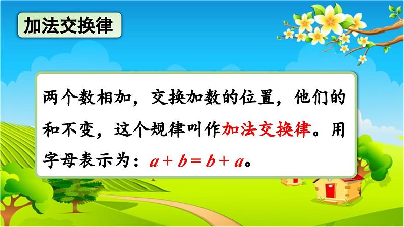 青岛版（六三制） 四年级数学下册 三 快乐农场——运算律-回顾整理课件05