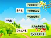 青島版（六三制） 四年級數(shù)學下冊 八 我鍛煉 我健康——平均數(shù)-回顧整理課件