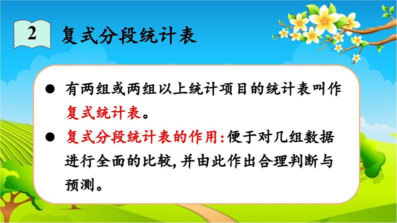 青岛版（六三制） 四年级数学下册 回顾整理——总复习-领域三  统计与概率课件07