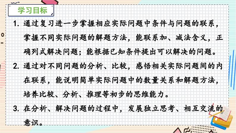 苏教版 数学 一年级 下册 第7单元 期末复习（4）----解决问题 PPT课件02