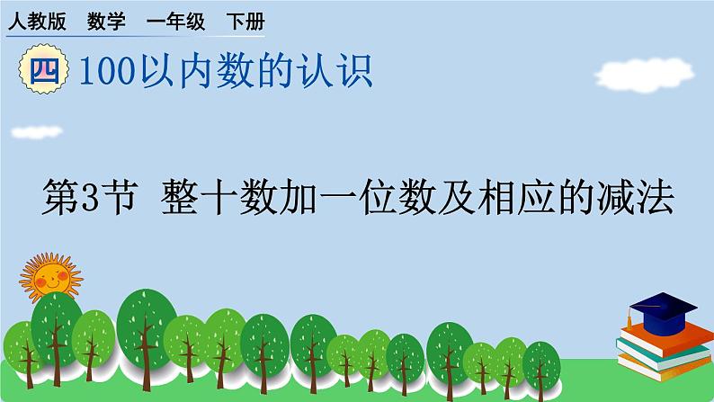 一下第四单元第3节整十数加一位数及相应的减法预习题及课课练课件PPT第1页