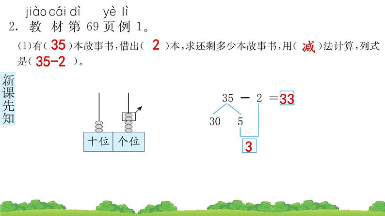 一下第六单元第3节 两位数减一位数、整十数预习题及课课练课件PPT04