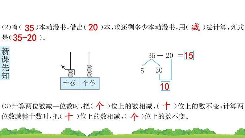 一下第六单元第3节 两位数减一位数、整十数预习题及课课练课件PPT05