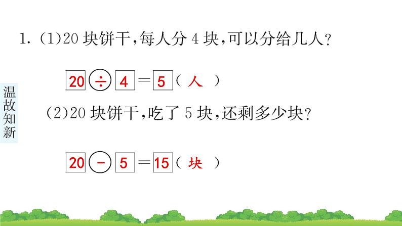 二下第四单元第1节 用7、8、9的乘法口诀求商预习题及课课练课件第3页