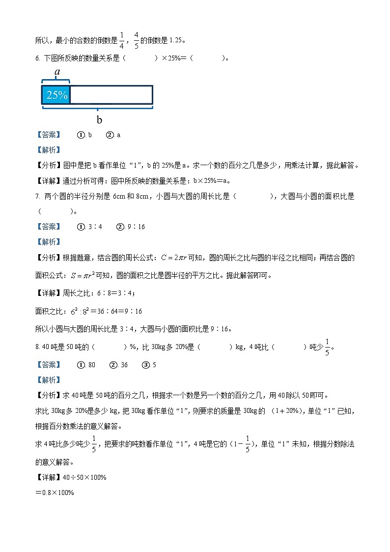 2023-2024学年江西省赣州市寻乌县人教版六年级上册期末测试数学试卷（原卷版+解析版）03