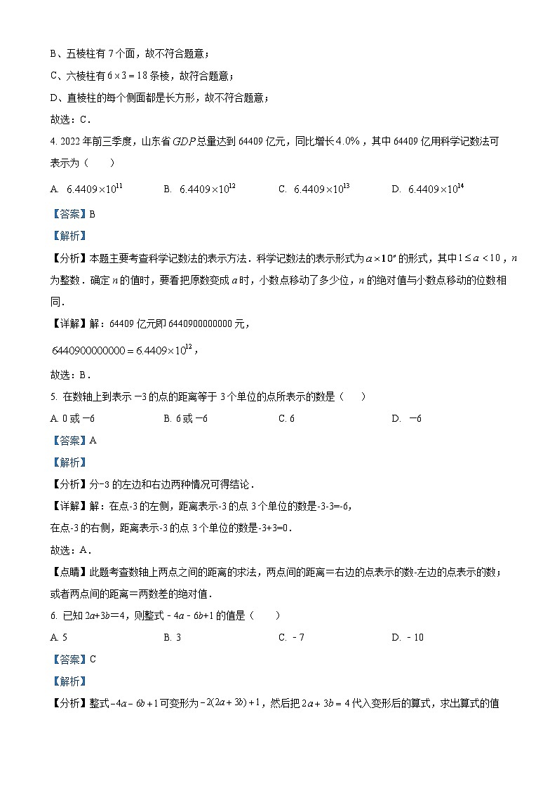 精品解析：山东省威海市环翠区部分学校2022-2023学年六年级上学期期末数学试题（解析版）第2页