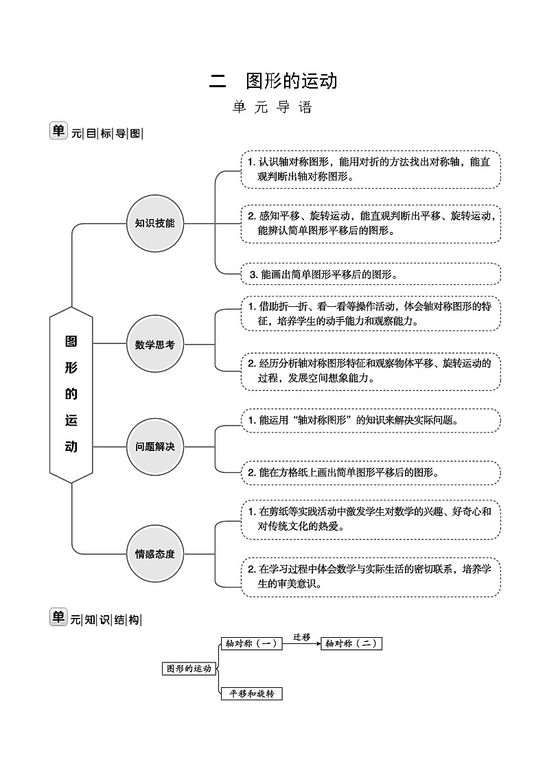 北师大版数学三年级下册 第2单元  图形的运动教案01