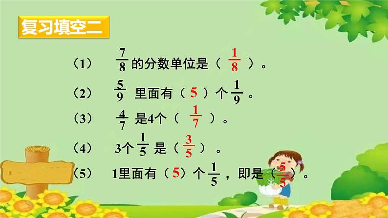 冀教版数学四年级下册 第五单元 分数的意义和性质-第四课时 分数加减法课件第3页