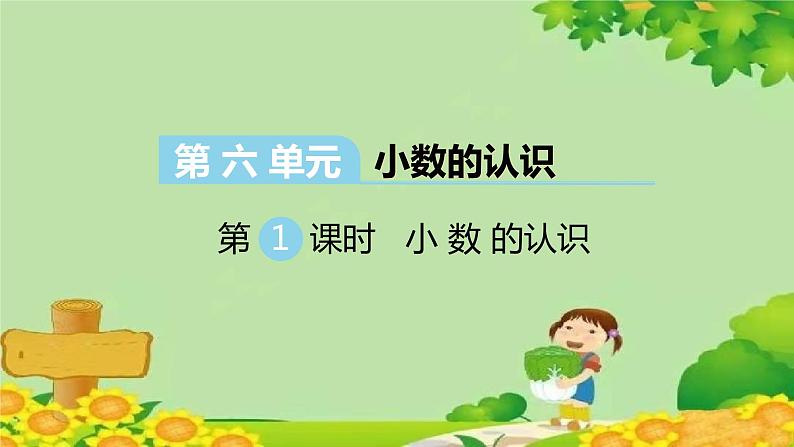 冀教版数学四年级下册 第六单元 小数的认识-第一课时 小数的认识课件第1页