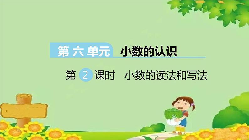 冀教版数学四年级下册 第六单元 小数的认识-第二课时 小数的读法和写法课件01