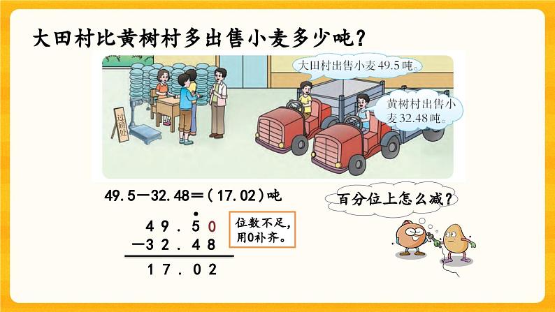 西师大版四年级下册数学7.1《 小数的加法和减法》课件06