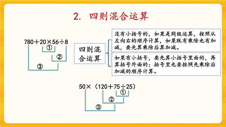 西师大版四年级下册数学9.2《四则混合运算和运算律》课件04