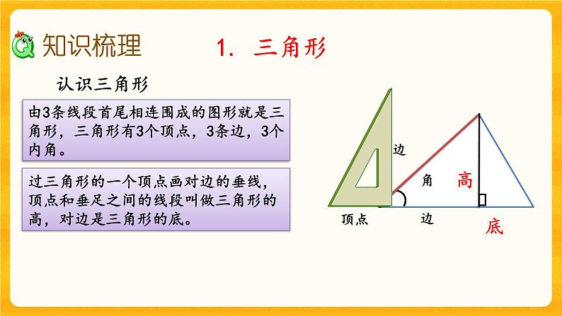 西师大版四年级下册数学9.3《 三角形、平行四边形和梯形》课件03