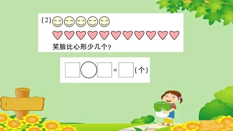 信息窗3 比多比少问题的解决、两位数减一位数（不退位）、两位数减整十数第3页