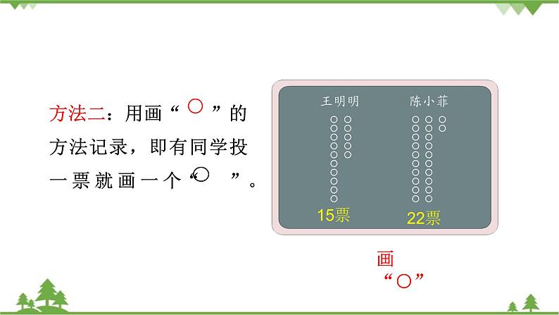 人教版二年级数学下册 1 数据收集整理-第2课时 不同方法整理数据课件第5页