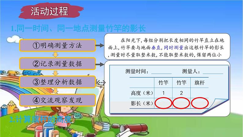 冀教版数学六年级上册 二 比和比例-综合与实践 测量旗杆高度课件第4页