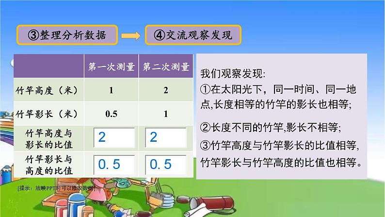 冀教版数学六年级上册 二 比和比例-综合与实践 测量旗杆高度课件第6页