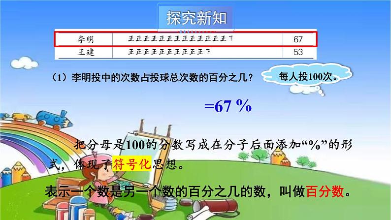 冀教版数学六年级上册 三 百分数-1.认识百分数课件04