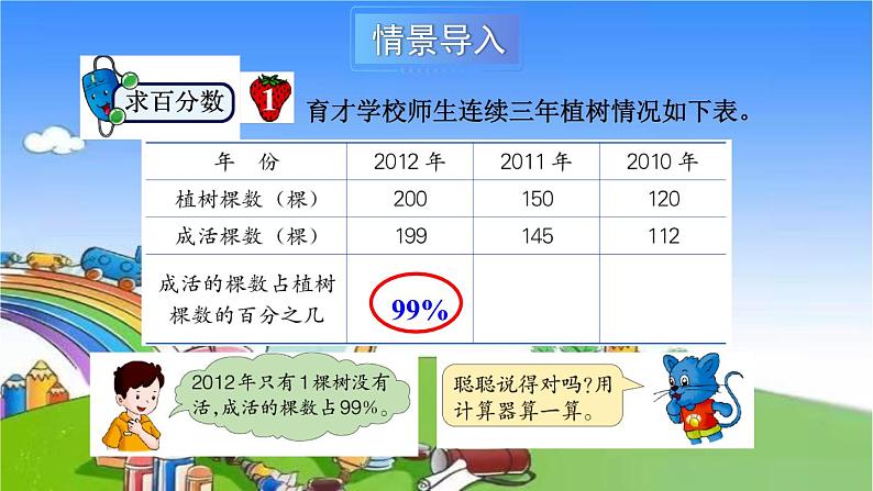 冀教版数学六年级上册 三 百分数-2.求百分数课件05