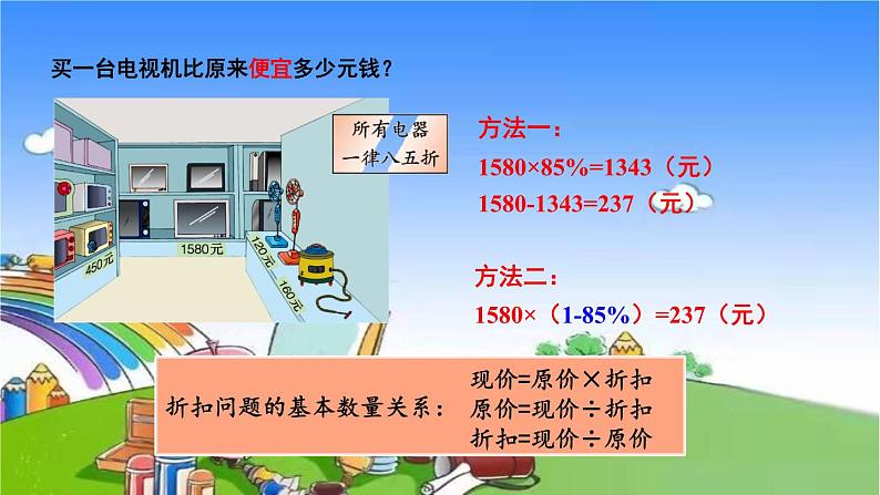 冀教版数学六年级上册 五 百分数的应用-2.折扣课件05