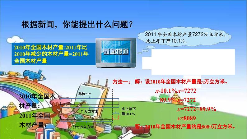 冀教版数学六年级上册 五 百分数的应用-1.一般应用问题课件07