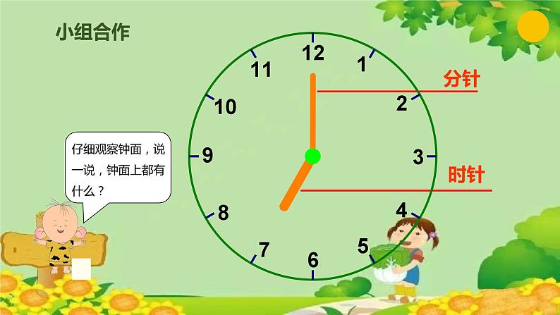 人教版数学一年级上册 7.1 认识钟表课件05