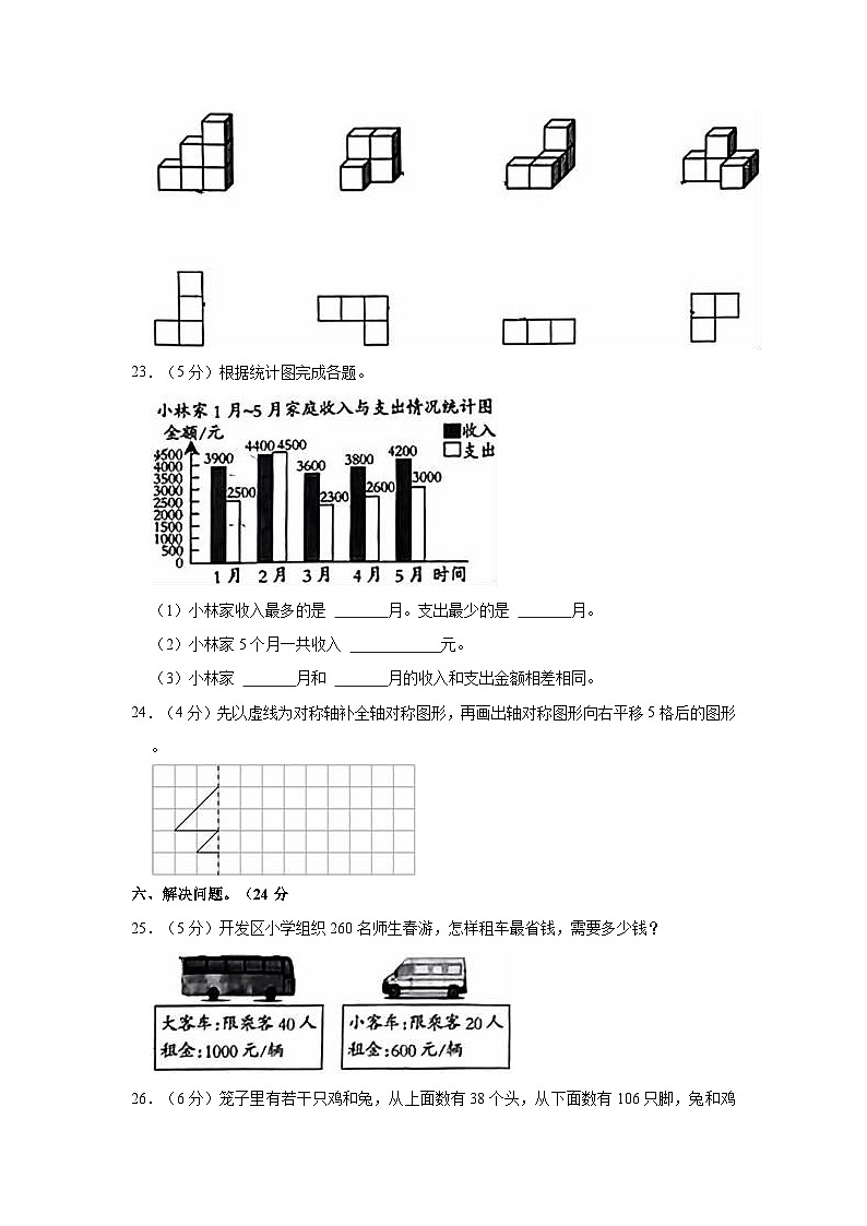 2022-2023学年河北省张家口市张北县四年级（下）期末数学试卷第3页