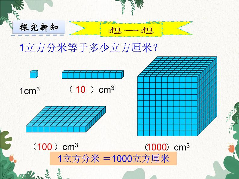 冀教版数学五年级下册 5.3.体积单位的进率课件第7页