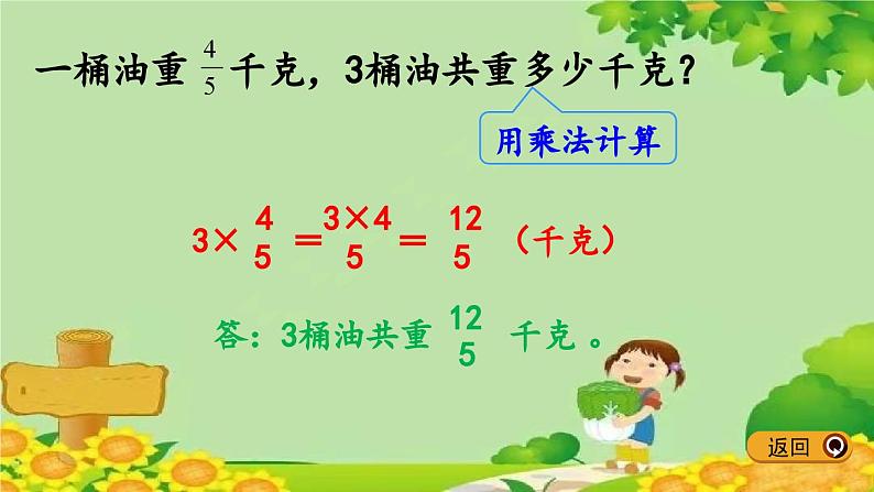 冀教版数学五年级下册 4.2 求一个整数的几分之几课件第3页