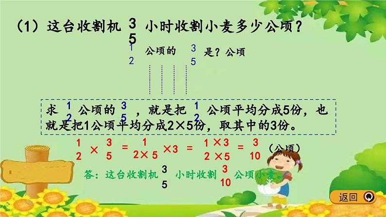 冀教版数学五年级下册 4.3 分数乘分数课件第5页