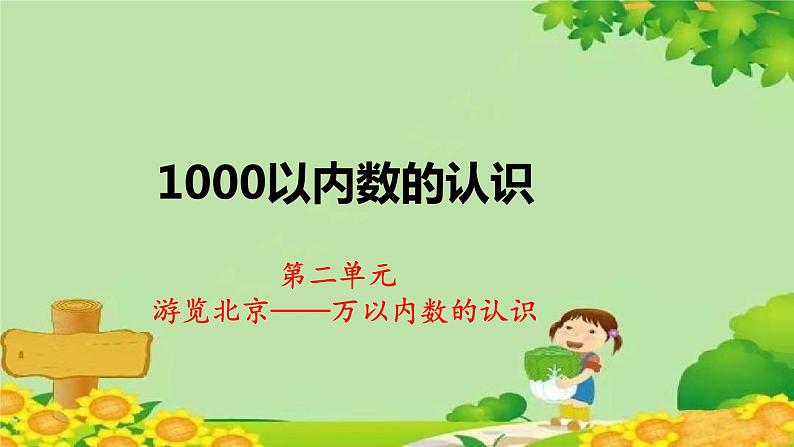 青岛版数学二年级下册 第2单元 万以内数的认识-1000以内数的认识课件01