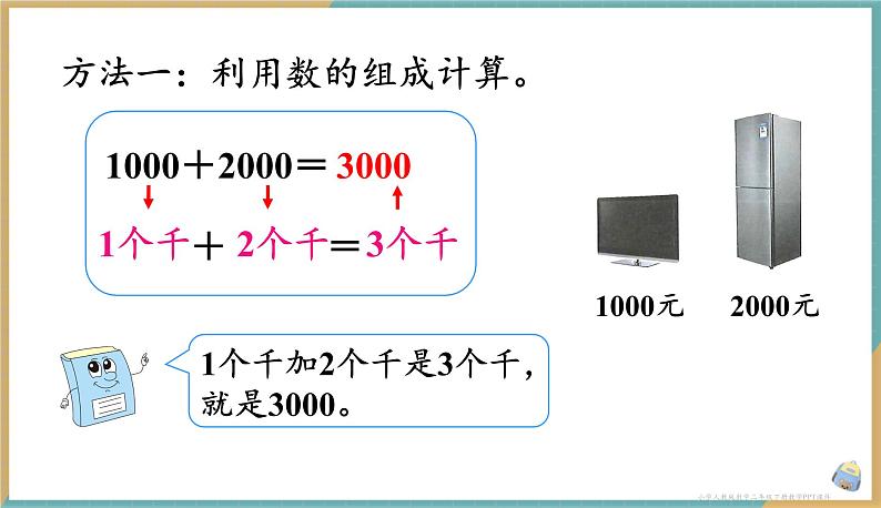 人教版小学数学二年级下册7.8《整百、整千数的加减法》课件04