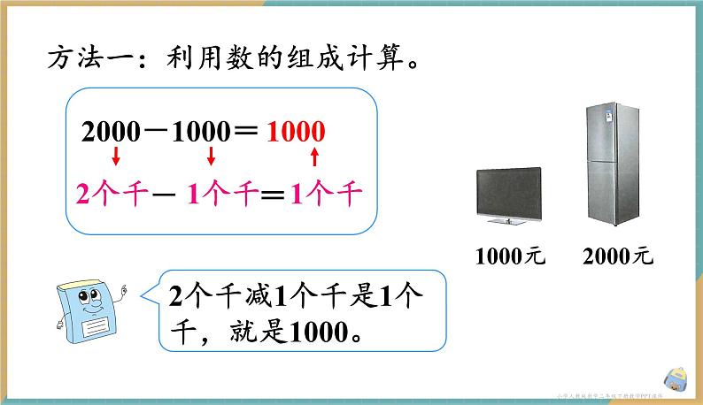 人教版小学数学二年级下册7.8《整百、整千数的加减法》课件08