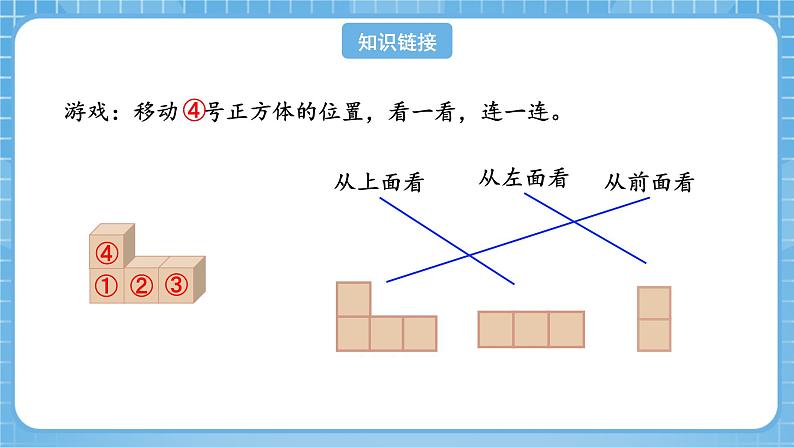 人教版数学四年级下册 2.2《从同一位置观察不同物体的形状》课件+教案+分层练习+课前课中课后任务单04