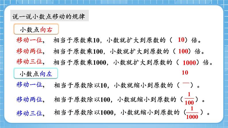 人教版数学四年级下册 4.7《小数点移动规律的应用》课件+教案+分层练习+课前课中课后任务单05