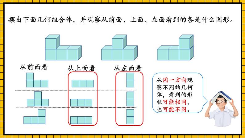 人教版数学五年级下册 1.1《从同一个方向观察形状图》课件+教案+分层练习+课前课中课后任务单06