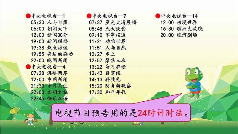 冀教版数学三年级下册 第1单元 年、月、日-第1课时 24时计时法课件第5页