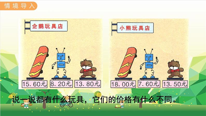 冀教版数学三年级下册 第6单元 小数的初步认识-第3课时 比较小数的大小课件第2页