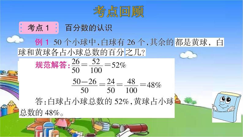 北师大版数学六年级上册 第4单元 百分数-整理和复习课件04