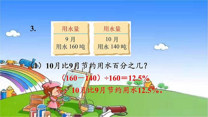 北师大版数学六年级上册 第7单元 百分数的应用-练习六课件第5页