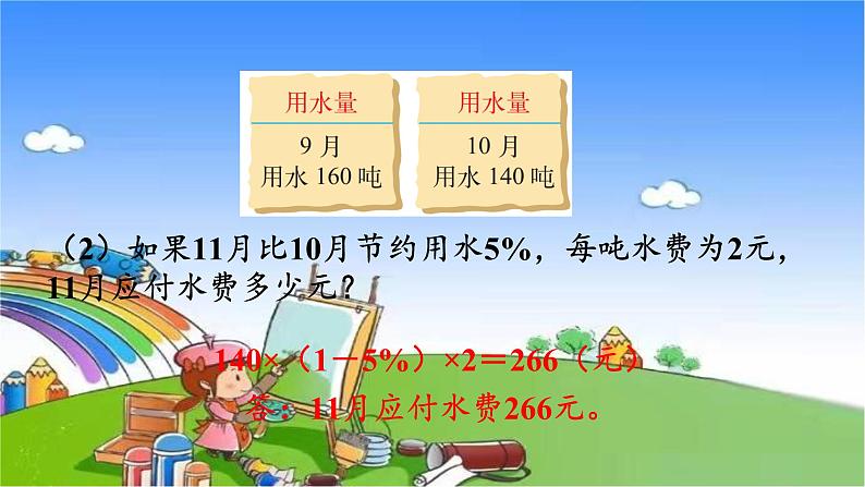 北师大版数学六年级上册 第7单元 百分数的应用-练习六课件第6页