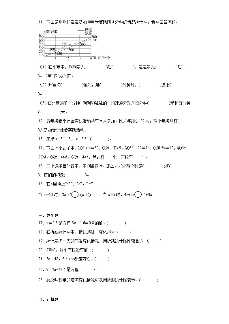 第一二单元月考综合测试（试题）2023-2024学年五年级下册数学苏教版第2页