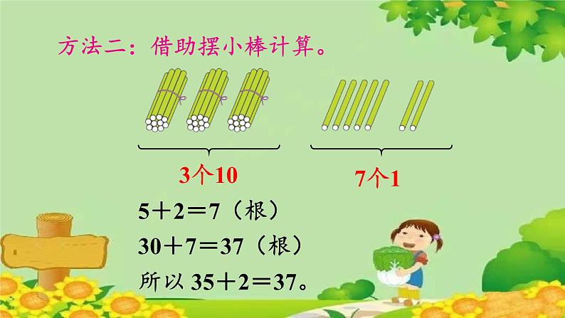 人教版数学二年级上册 第2单元 100以内的加法和减法（二）第1课时  不进位加（1）课件第7页