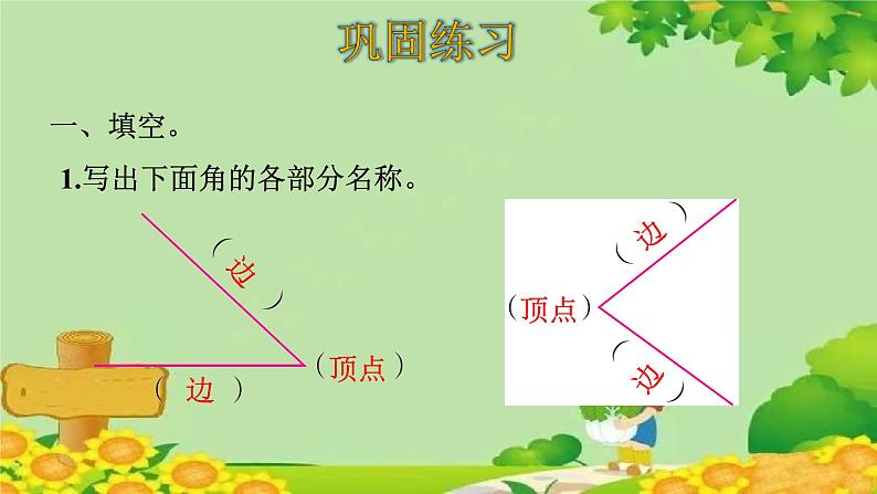 人教版数学二年级上册 第3单元 角的初步认识-整理和复习课件第6页