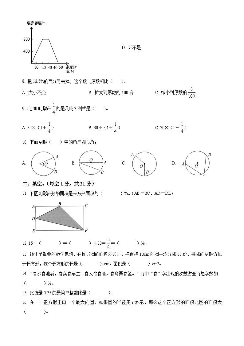 2023-2024学年内蒙古自治区巴彦淖尔市临河区金川学校人教版六年级上册期末测试数学试卷（原卷版+解析版）02