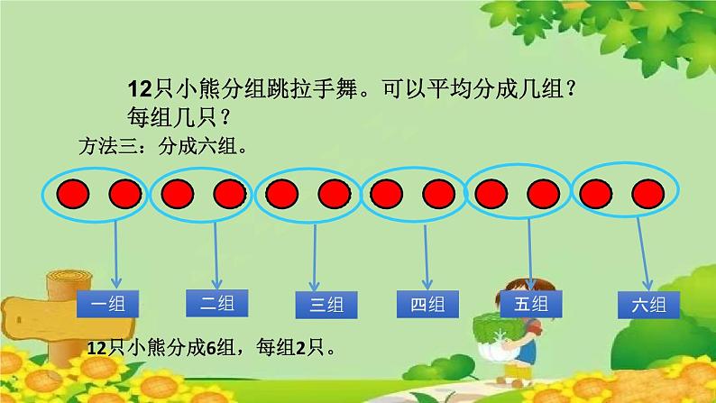 青岛版（五四制）数学二年级上册 四 2.平均分的两种分法课件06