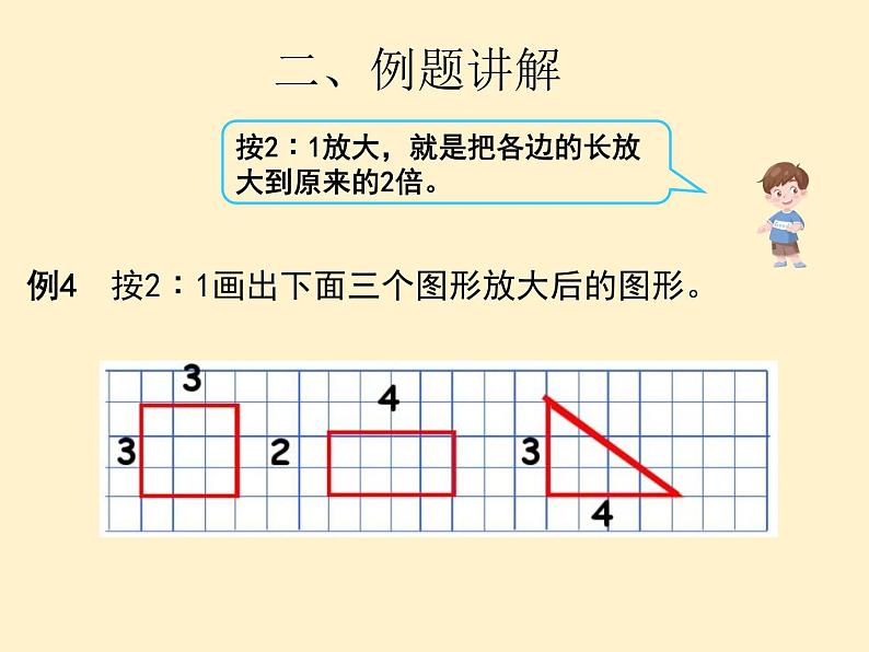 【同步课件】人教版数学六年级下册4.6 图形的放大与缩小（例4）第4页